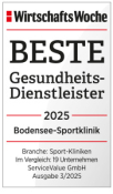 Wirtschaftswoche Beste Gesundheitsdienstleister Bodensee-Sportklinik 2025