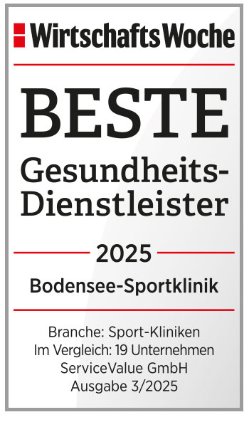 Wirtschaftswoche Beste Gesundheitsdienstleister Bodensee-Sportklinik 2025